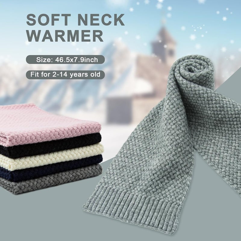 YATANAM Toddler Scarf Warm Knit Kids Neck Warmer Soft Stretch Baby Winter Scarves for Boys Girls - Image 3